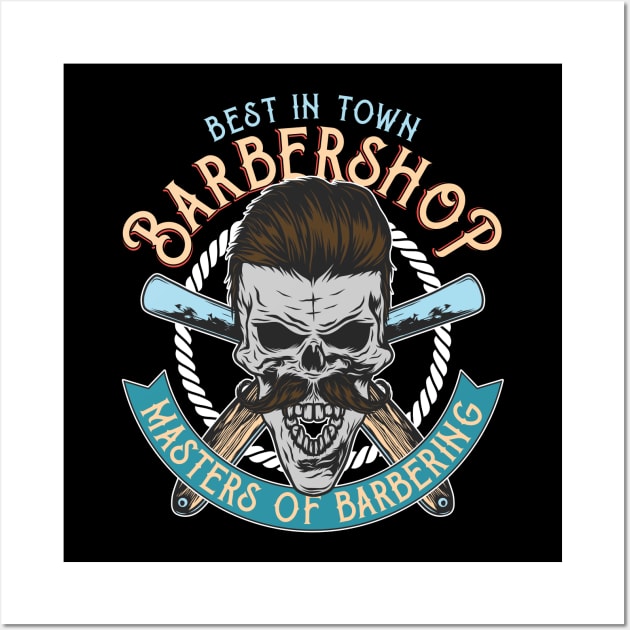 barber shop master of barbering Wall Art by elaissiiliass